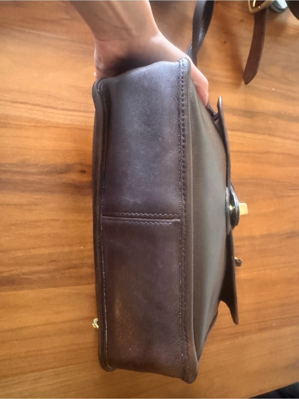 Vintage Coach Willis bag USA made 9927 dark brown crossbody - Picture 5 of 7
